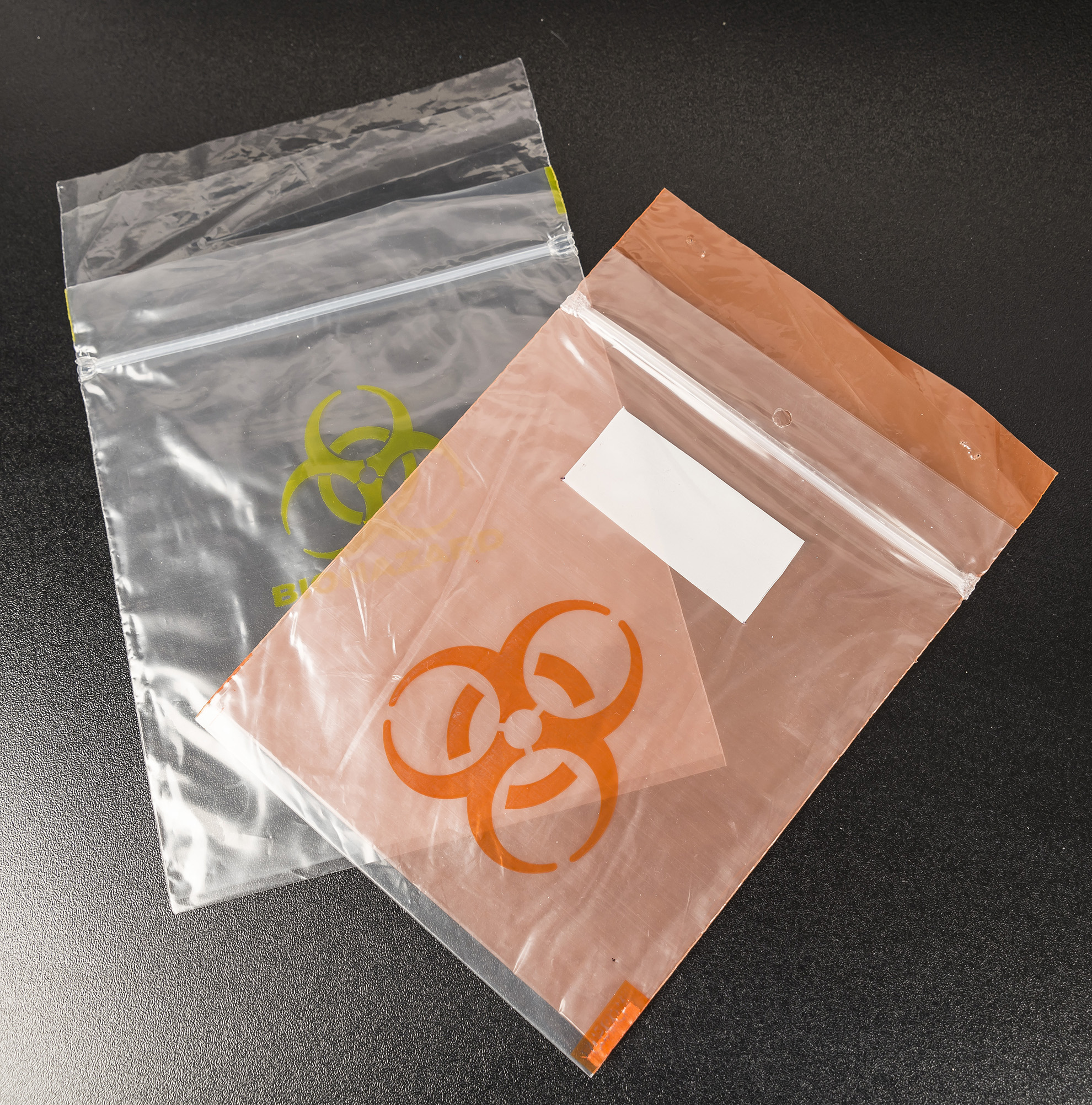 Buste Biohazard doppia tasca campioni laboratorio